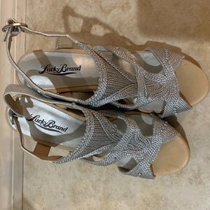 Silver Lucky brand wedges like new